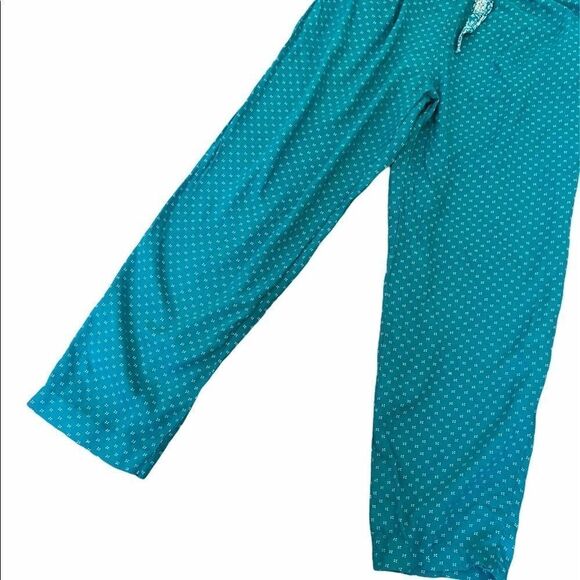 VINTAGE Petite Teal Printed Scarf Belt Light Pant - Picture 4 of 9